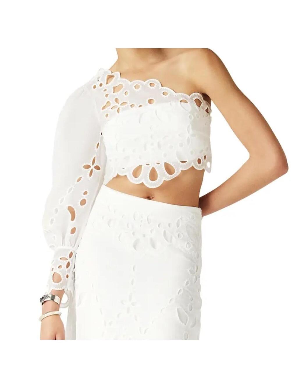 Ba Sh Women's White Crop-top